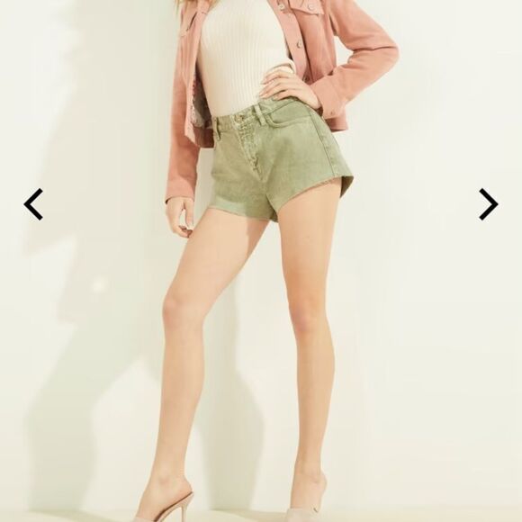 Guess Marino Shorts NWT Sz 31 Verve green - Picture 5 of 12